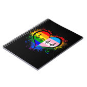 LGBT Heartbeat EKG Shirt Gay Lesbian Transgender L Notizblock (Linke Seite)