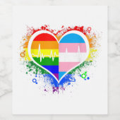 LGBT Heartbeat EKG Shirt Gay Lesbian Transgender L Weinetikett (Einzelnes Label)