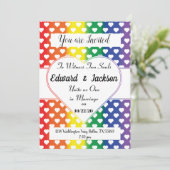 LGBT Hearts Einladung (Stehend Vorderseite)