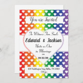 LGBT Hearts Einladung (Vorne/Hinten)