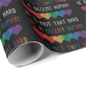 LGBT Herz Retro ein anständiger Mensch ist es nich Geschenkpapier (Rolleneckpunkt)