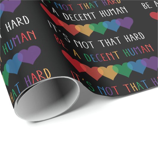 LGBT Herz Retro ein anständiger Mensch ist es nich Geschenkpapier (Rolleneckpunkt)
