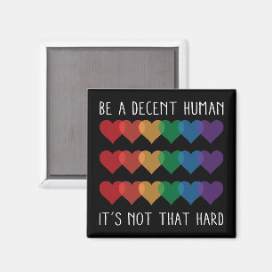 LGBT Herz Retro ein anständiger Mensch ist es nich Magnet