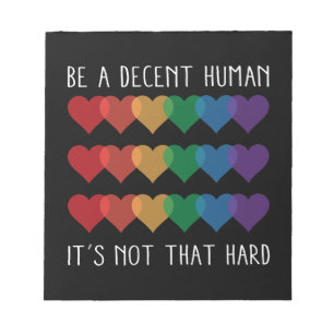 LGBT Herz Retro ein anständiger Mensch ist es nich Notizblock