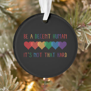 LGBT Herz Retro ein anständiger Mensch ist es nich Ornament