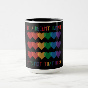 LGBT Herz Retro ein anständiger Mensch ist es nich Tasse