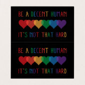 LGBT Herz Retro ein anständiger Mensch ist es nich Visitenkarten (Innenseite Aufgefaltet)