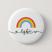 LGBT-Herzen und -Regenbogen Button (Vorderseite)