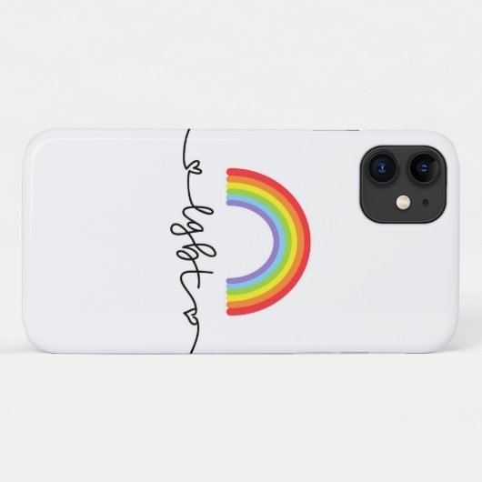 LGBT-Herzen und Regenbogen Case-Mate iPhone Hülle (Rückseite (Horizontal))