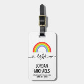 LGBT-Herzen und Regenbogen Gepäckanhänger (Vorderseite vertikal)