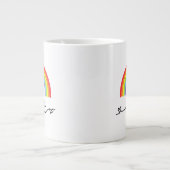 LGBT-Herzen und Regenbogen Jumbo-Tasse (Vorderseite)