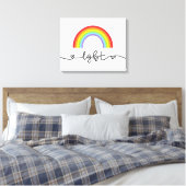 LGBT-Herzen und -Regenbogen Leinwanddruck (Insitu (Schlafzimmer))