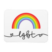 LGBT-Herzen und -Regenbogen Magnet (Horizontal)
