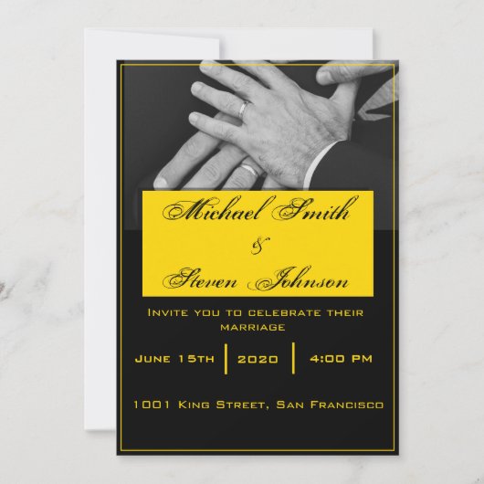 LGBT-Hochzeit Einladung (Vorderseite)