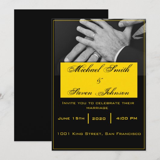 LGBT-Hochzeit Einladung (Vorne/Hinten)