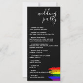 LGBT-Hochzeit mit schwarzem Paint Strokes Pride Fl (Rückseite)