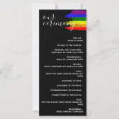 LGBT-Hochzeit mit schwarzem Paint Strokes Pride Fl (Vorderseite)