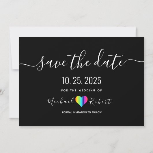 LGBT Hochzeit speichern Save The Date (Vorderseite)
