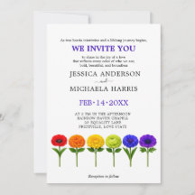 🌈 LGBT Hochzeitseinladung Flourish Together