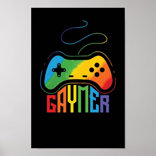 LGBT Homo Schwul "Gaymer" Poster (Vorne)
