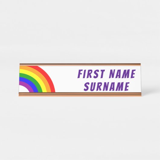 LGBT homosexueller zusammenpassender Paar-halber Schreibtischnamensplakette (Vorderseite )