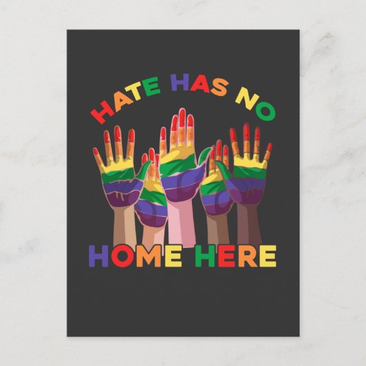 LGBT Human Rights Transgender Rainbow Flag Hands Postkarte (Vorderseite)