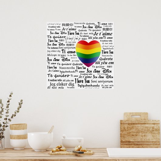 LGBT I Liebe Poster (Küche)