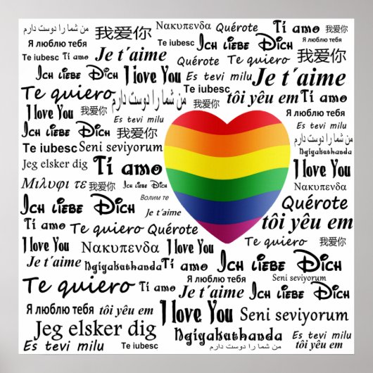LGBT I Liebe Poster (Vorne)