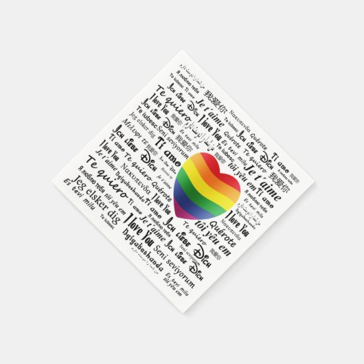 LGBT I Liebe Serviette (Ecke)