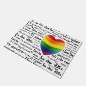 LGBT I Liebe Sie Fußmatte (Schrägansicht)