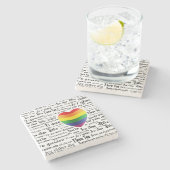 LGBT I Liebe Sie Steinuntersetzer (Seitenansicht)