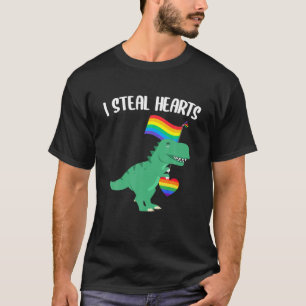 LGBT I Stearts Trex Dinosaur Gay Pride Lesbia T-Shirt