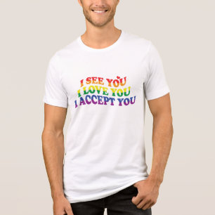 LGBT Ich liebe dich, ich akzeptiere dich Tri-Blend Shirt