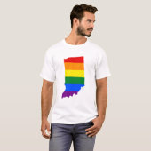 LGBT Indiana, T - Shirt der US-Staatsflagge (Vorne ganz)