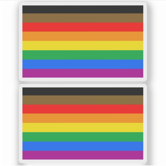 LGBT INKLUSIVE PRIDE (Farbenstolz) Aufkleber (Vorderseite)
