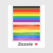 LGBT INKLUSIVE PRIDE (Farbenstolz) Aufkleber (Blatt)