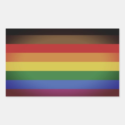 LGBT INKLUSIVE PRIDE (Farbenstolz) Rechteckiger Aufkleber (Vorderseite)