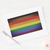 LGBT INKLUSIVE PRIDE (Farbenstolz) Rechteckiger Aufkleber (Umschlag)