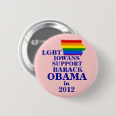 LGBT Iowans für Obama 2012 Button (Vorne & Hinten)