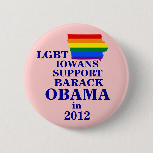 LGBT Iowans für Obama 2012 Button