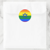 LGBT Israel Runder Aufkleber (Tasche)