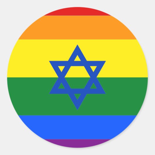 LGBT Israel Runder Aufkleber (Vorderseite)