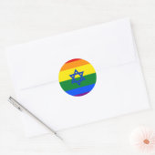 LGBT Israel Runder Aufkleber (Umschlag)