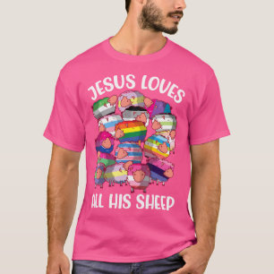 Lgbt Jesus Lieben alle seine Schafschwule Lesbisch T-Shirt