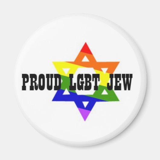 LGBT Jew Magent Magnet (Vorne)