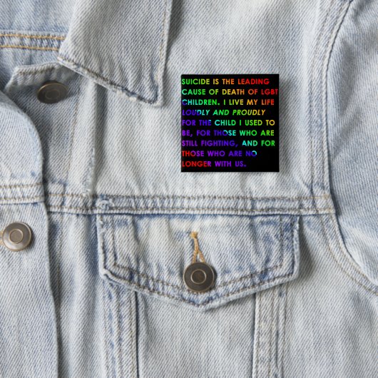 LGBT Jugend-Selbstmord Button (Beispiel)