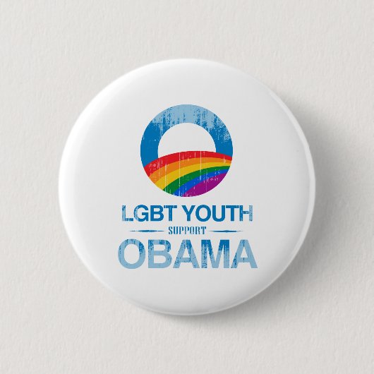 LGBT JUGEND-UNTERSTÜTZUNG OBAMA Vintage.png Button (Vorderseite)