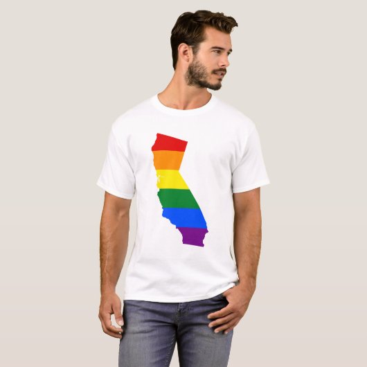LGBT Kalifornien, T - Shirt der US-Staatsflagge (Vorne ganz)