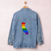 LGBT Kalifornien, US-Staatsflaggenkarte Jeansjacke (Hangar)