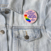 LGBT Kalifornier für Obama 2012 Button (Beispiel)